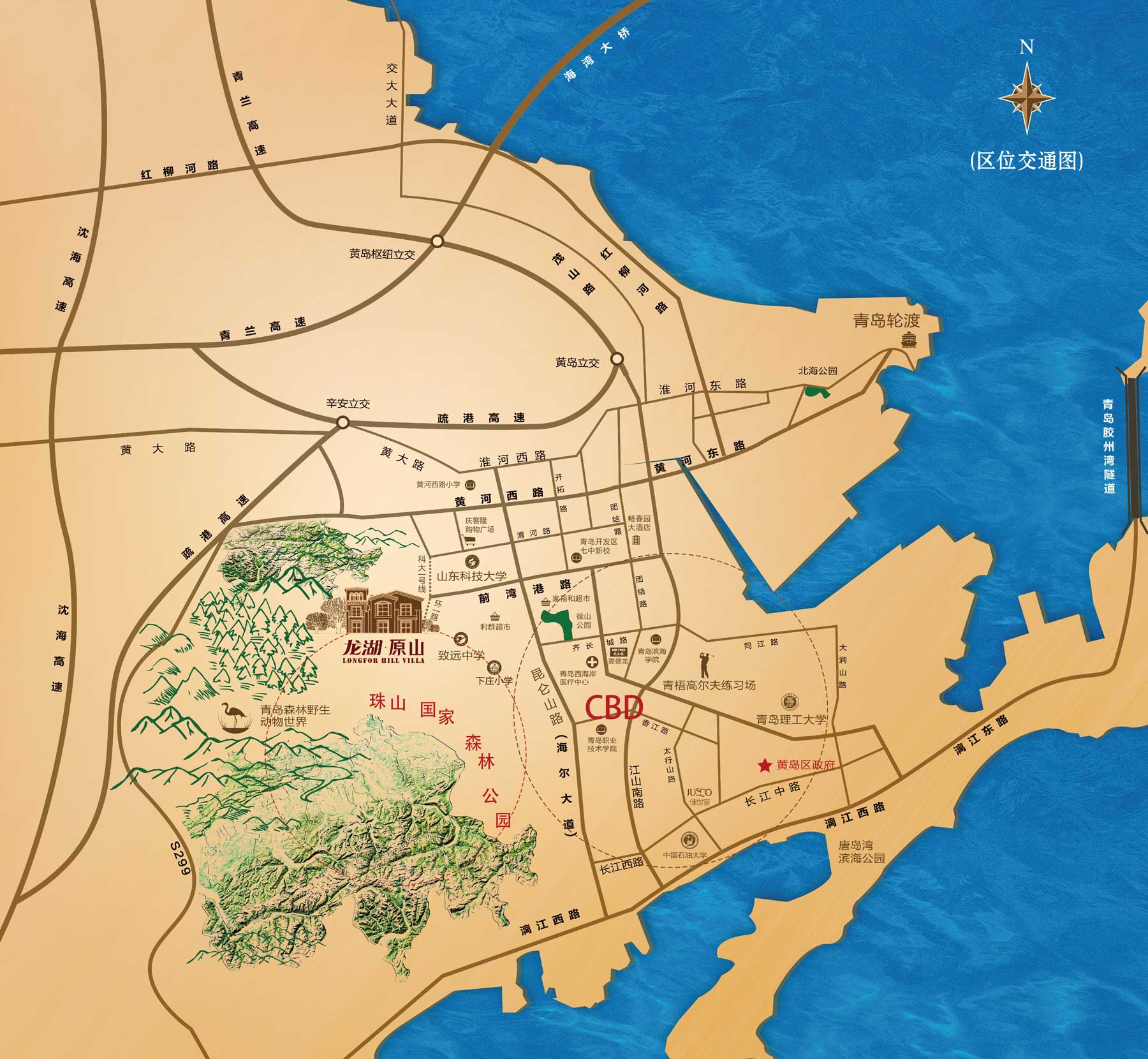 青岛地图地形版_青岛市地图查询