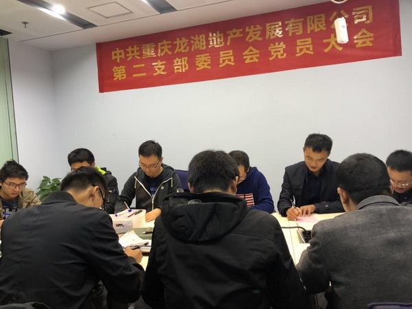 重庆龙湖地产党委组织召开全体党员大会