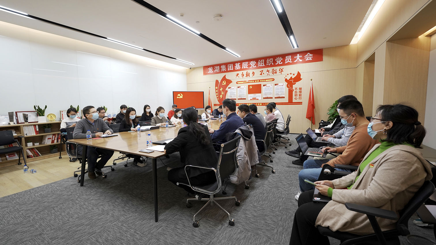 龙湖集团组织党员学习贯彻党的十九届六中全会精神